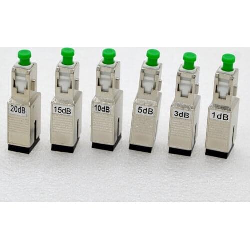 10pcs Fiber Optic Adapter Connector SC/UPC Female-SC/APC Male 0~20dB Fixed Fiber Attenuator Coupler Flange Free Shipping Brazil