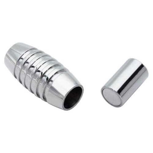 2Pcs Stainless Steel 5mm Magnetic Clasps Leather Cord Bracelet Magnet Lace Buckle Necklace DIY Jewelry Making Accessories