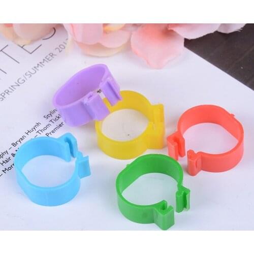 20Pcs Inside diameter 2.0 cm Chicken Ring Hen Leg Pigeon Band Poultry Dove Birds Quail Goose Chicks Duck Parrot Clip Rings