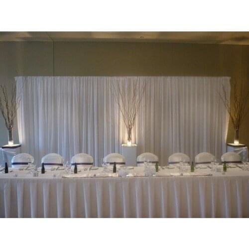 2018 10ft(H) *20ft(W) White Wedding Backdrop Wedding Curtain