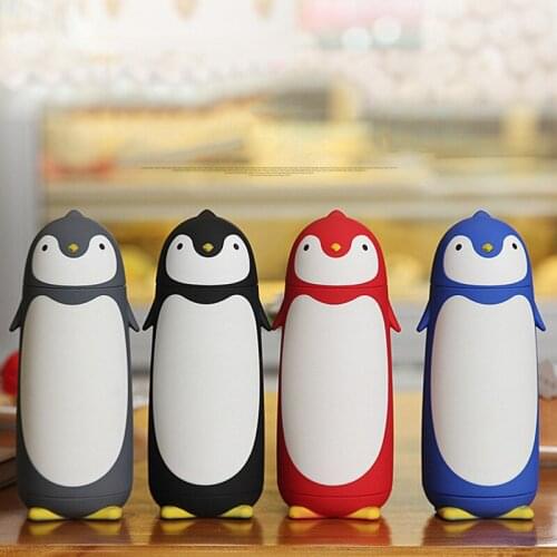 280ml Thermos Cup 304 Stainless Steel Water Bottle Penguin Design Thermos Coffee Vacuum Flasks Tea Milk Children Gift