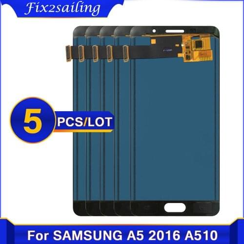 5 Pieces/Lot Test LCD for Samsung A5 2016 LCD Display A510 A510F A510M SM-A510F TFT LCD Touch Screen Digitizer Replacement Parts