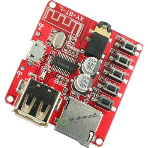 5 pieces. micro usb; Mini MP3 Bluetooth 4.1 Car Speaker Amplifier Module Decoder Lossless Stereo Output Circuit Board 3.7V 5V