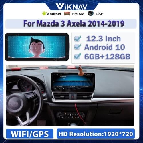 12.3 inch Car Radio For Mazda 3 Axela 2014-2019 Car Stereo Multimedia player GPS Navigation 2 din with Carplay Android System