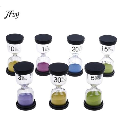 1Pcs 7 Colors 1/3/5/10/15/20/30 Minutes Hourglass Timer For Children Brush Teeth Home Ornament Desktop Mini Sand Clock Timers
