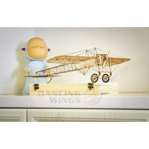 Wooden Toys Building DIY Craft Wood Furnishing Christmas Gift Present Static Model Kit 1:23 Bleriot XI Airplane Aircraft VX14
