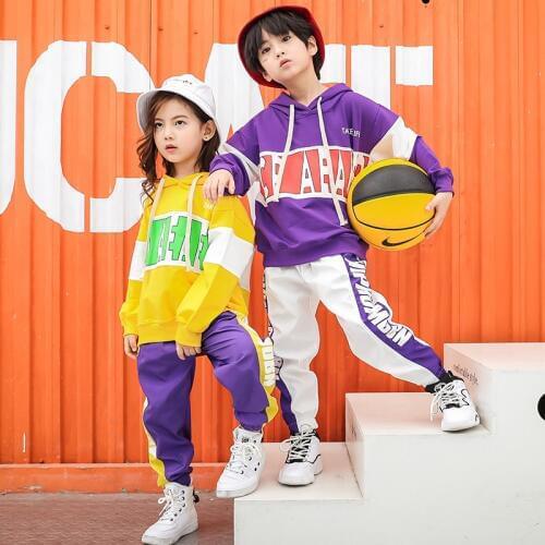 Kids Hip Hop Hoodies Clothing for Dancing Club Girls Boys Sweatshirt Jogger Pants Jazz Dance Costumes Dancing Clothes Outfits