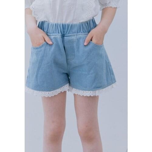 Hollead 90-140cm Baby Girls Denim Shorts Children Thin Soft Jeans Pants Kids 2021 Summer Fashion Casual Clothes Clothing