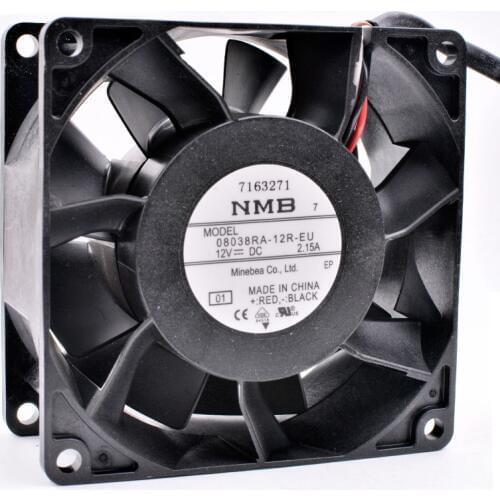 Brand new original 08038RA-12R-EU 8cm 8038 12V 2.15A 4 line waterproof large air volume server cooling fan