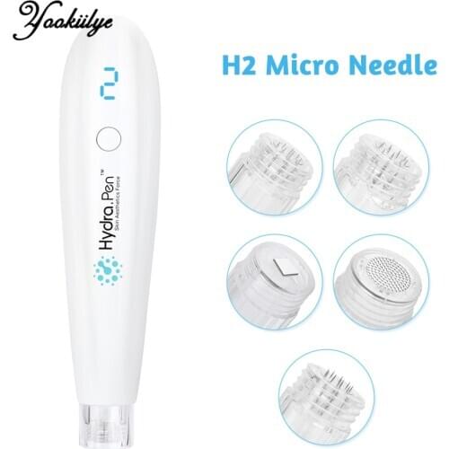 Hydra Pen H2 Professional Microneedling Pen Wireless Hydrapen Automatic Serum Applicator with 2 Needle Cartridges Face Skin Care