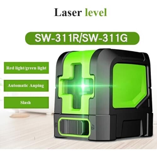 SW-311R 2 Lines Laser Level Vertical Cross Lines Super Powerful Laser Level Device 3D Leveling Red Laser Level Measuring Tools
