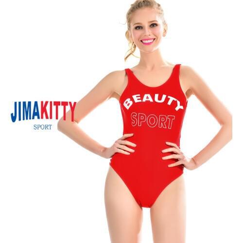 JIMAKITTY Red One-piece Swimwear