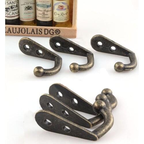 10pcs/set Metal Wall Hanger Hooks Screws 21 * 12 * 30mm Coat Hooks Curved Buckle Door Wall Hooks Hardware Accessories