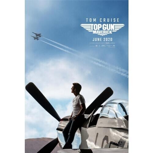 L0122 Top Gun Maverick Movie Silk Fabric Poster Art Decor Indoor Painting Gift