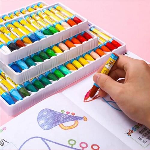 Crayons for Kids 12/18/24/36 Color Easy to Hold Washable Safe for Babies Crayons Pens Childrens Preschool School Education Toy