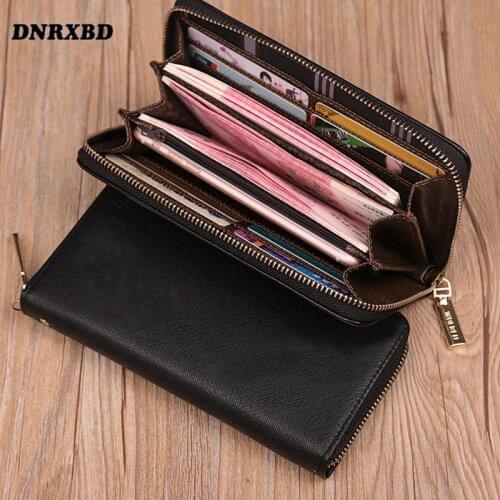 Mens Wallet Carteira 2021 New boys wallet leather long wallet billeteras para hombre Zipper money clip Luxury wallet
