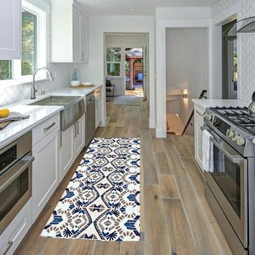 Non-Slip Floor Mat Bohemian Kitchen Mat Door Rugs For Living Room Wrinkle-Resistant Kitchen Rugs Boho Carpet Kitchen Floor Mat