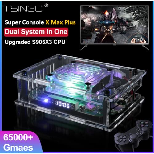 [Upgraded Version] Super Console X Max Plus 4K HD Output Dual System WiFi Retro TV Video Game Player 50000+ Games For PSP/PS1/SS