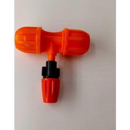 2 sets Orange Connector 3 Way with Orange spray nozzle Garden Irrigation Watering System