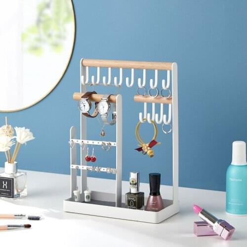 5-Layer Nordic Style Jewelry Rack Mobile Phone Bracket Cosmetic Desktop Displaying Shelf Watch Earrings Accessories Storage Rack
