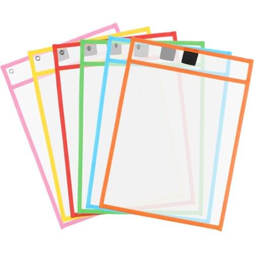 1Pc Durable Dry Erasable Pockets Transparent Write And Wipe Drawing Board Dry Brush Bag For Teaching Kids Pastels