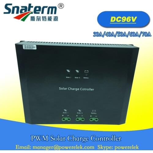 96V 30A/40A/50A/60A/70A Solar PV Charge Controller/Solar Charger Battery Panel Regulator with 2 Circuits Solar Power Input