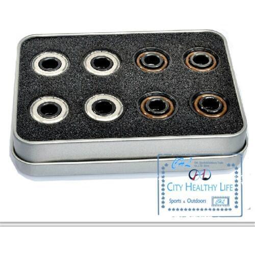 16 pieces BSB Speed White Ceramic Roller Skating Shoes Skate Shoes Bearing 608 8*22*7mm for SEBA HV IGOR TRIX KSJ With Iron Box