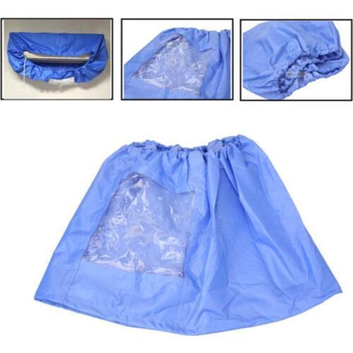 Blue Air Conditioner Waterproof Cleaning Cover Dust Washing Clean Protector Bag air conditioner cleaning