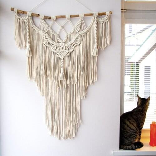 Nordic Hand-woven Tapestry macrame wall hanging Ins Living Room Bedroom Wall Painting Room Home Decoration