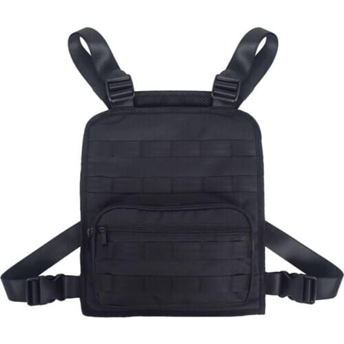 Unisex Tactical Chest Bag Military MOLLE Shoulder Bag Backpack Outdoor Hunting Bags Combat EDC Pouch with Zipper Pockets