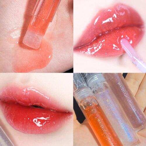 Wet Gloss Crystal Jelly Lip Gloss Shiny Clear Lip Oil Moisturize Lip Oil Lipgloss Transparent Waterproof Make Up Liquid Lipstick