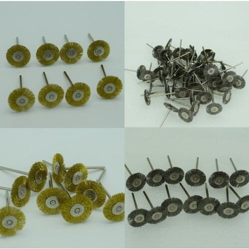 100PCS Jewelry Stainless Steel Wire 1.5" Wheel Brush Polishing Rotary Tool for Dremel