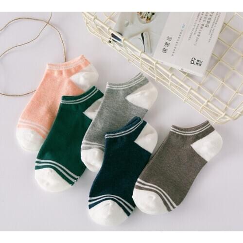 ZDL-180 Fresh Comfortable Stripe Cotton Warm Sock Slippers Women Creative Casual Socks 10 pairs