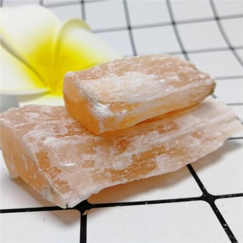40-500g Natural Raw Orange Selenite Yellow Crystal Stones Meditation Reiki Healing Mineral Gypsum Gemstones Specimen Home Hecor