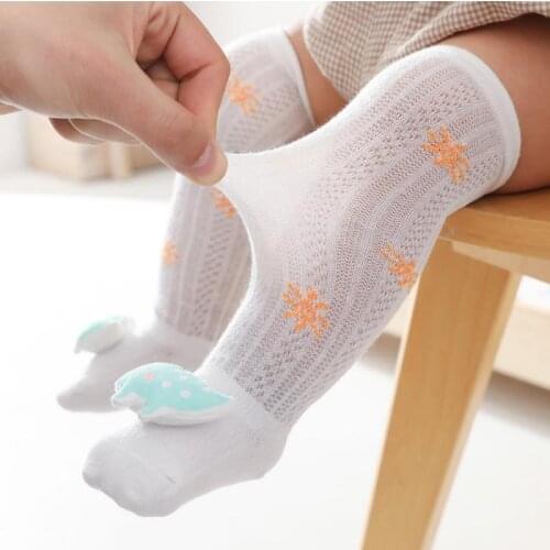Baby Socks Summer New Mesh Thin Section Newborn Baby Stockings Cartoon Doll Anti-mosquito Socks For Children 0-3 Years Old