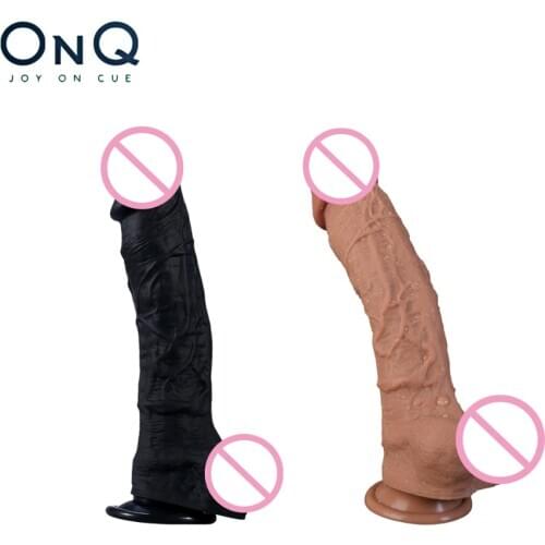 Dildo Penis Soft Silicone Erotic Adult Toys Big Dildo for Anal Butt Plug Realistic Sex Toys for Women Masturbator(Black;Brown)