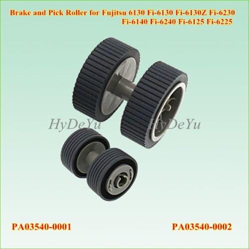 PA03540-0001 PA03540-0002 Brake and Pick Roller for Fujitsu 6130 Fi-6130 Fi-6130Z Fi-6230 Fi-6140 Fi-6240 Fi-6125 Fi-6225