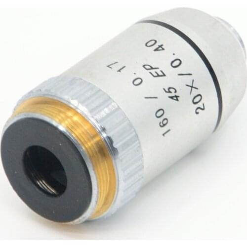 FYSCOPE 1PC 20X Lab195N Medical Biological Microscope Semi Plan Achromatic Objective Lens 160/0.17 Thread Diameter 20.2mm