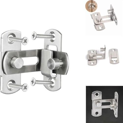 JFBL Hot 90 Degree Right Angle Door Latch Hasp Barrel Bolt with Screws for Doors Buckle Bolt Sliding Lock 5Pcs