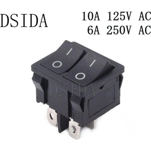 Rocker Switch 21*24mm 2 Position 4 Pins Power Switch With Two-way ON-OFF With 10A 125VAC/6A 250V 21*24 Ship Type Switch