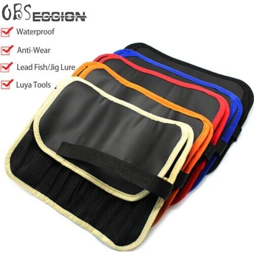 Fishing Lure Multi-use Bag Waterproof Hard Lure Metal Jigs Bag 12 Slots iron plates Sea Fishing bait Lead Fish Protective Case