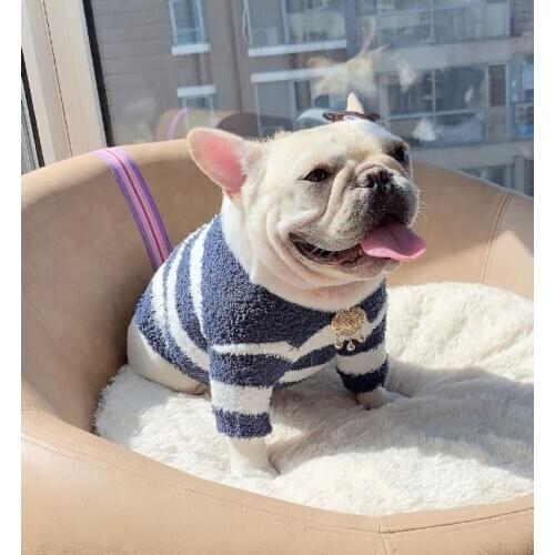 New Dog Clothes Stripe Sweater High Quality Pet Clothing Outfit Coat Small Meduim Dog Cat Clothes for Bulldog Poodle Yorkshire