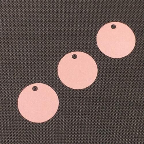 Pink Series Paper Hang Tag Packaging Labels Diameter 3cm Hang Label Pink Blank Packing Tags Mark Note Hang Tags Label 100Pcs/Lot