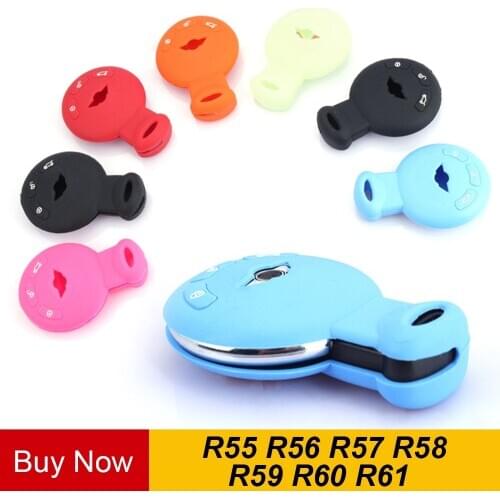 Union Jack Silicone Protection Car Remote Key Fob Case Cover Shell Bag For Mini Cooper JCW R55 R56 R57 R60 R61 Car Accessories