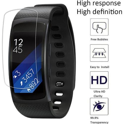 Smart Watch Tempered Glass Films for Samsung Gear Fit 2 / Fit2 Pro Smart Band Wristband SmartWatch Soft TPU 5 HD Film Explosion