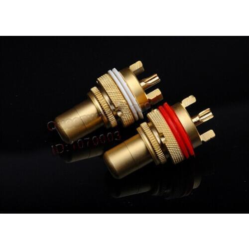 P-035 CMC advanced pure copper sand plating RCA binding post audio RCA input connector pre-amplifier signal connector