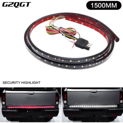12v-24v 60" Flexible LED Truck Tailgate Light Bar Running/Brake/Reverse/Signal/Rear Strip Light Lamp For Dodge RAM 1500 1500 Van