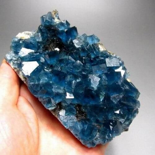 536g Indigo Blue Fluorite Cluster - crystals and stones healing Mineral specimen Home Decor feng shui decoration