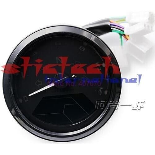 By DHL or Fedex 5pcs Universal 12000RMP LCD Digital Speedometer Odometer Tachometer 1-4 Cylinders motorcycle digital gauge