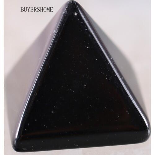 Free Shipping Natural Stone Bead Triangular Black Onyx Black Onyx CAB Cabochon 1Pcs K2133